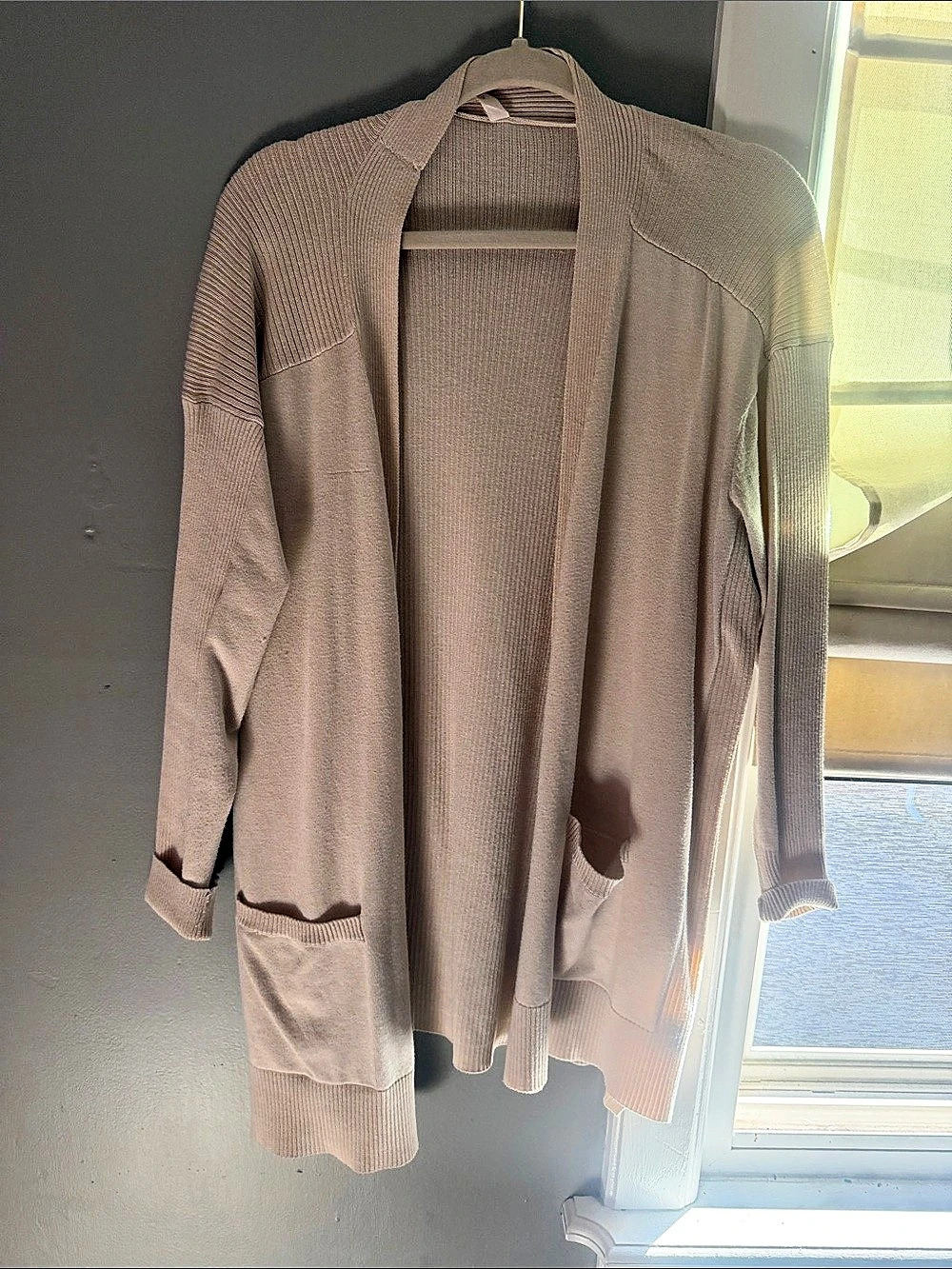 Women's Open Front Cardigan in Brown